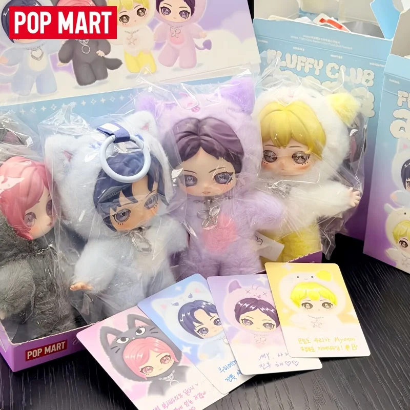 

Оригинальные плюшевые куклы POP MART в коллаборации с AESPA из серии Fluffy Club: загадочная коробка-сюрприз, виниловые фигурки, игрушки-подвески, декор, подарок