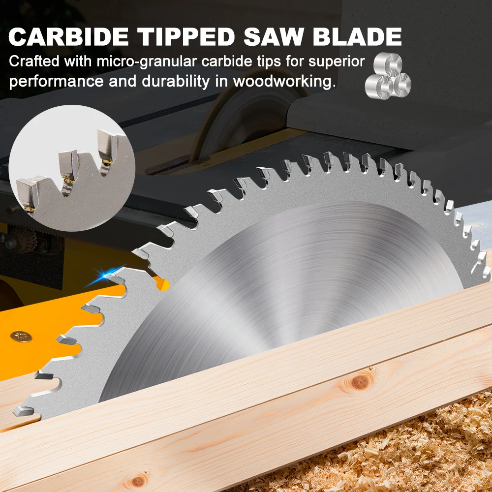 XCAN 10" 250mm Circular Saw Blade TCT Carbide Saw Blade Bore 30mm Wood Cutting Disc 40/48/60/80T Woodworking Saw Blade - view 4