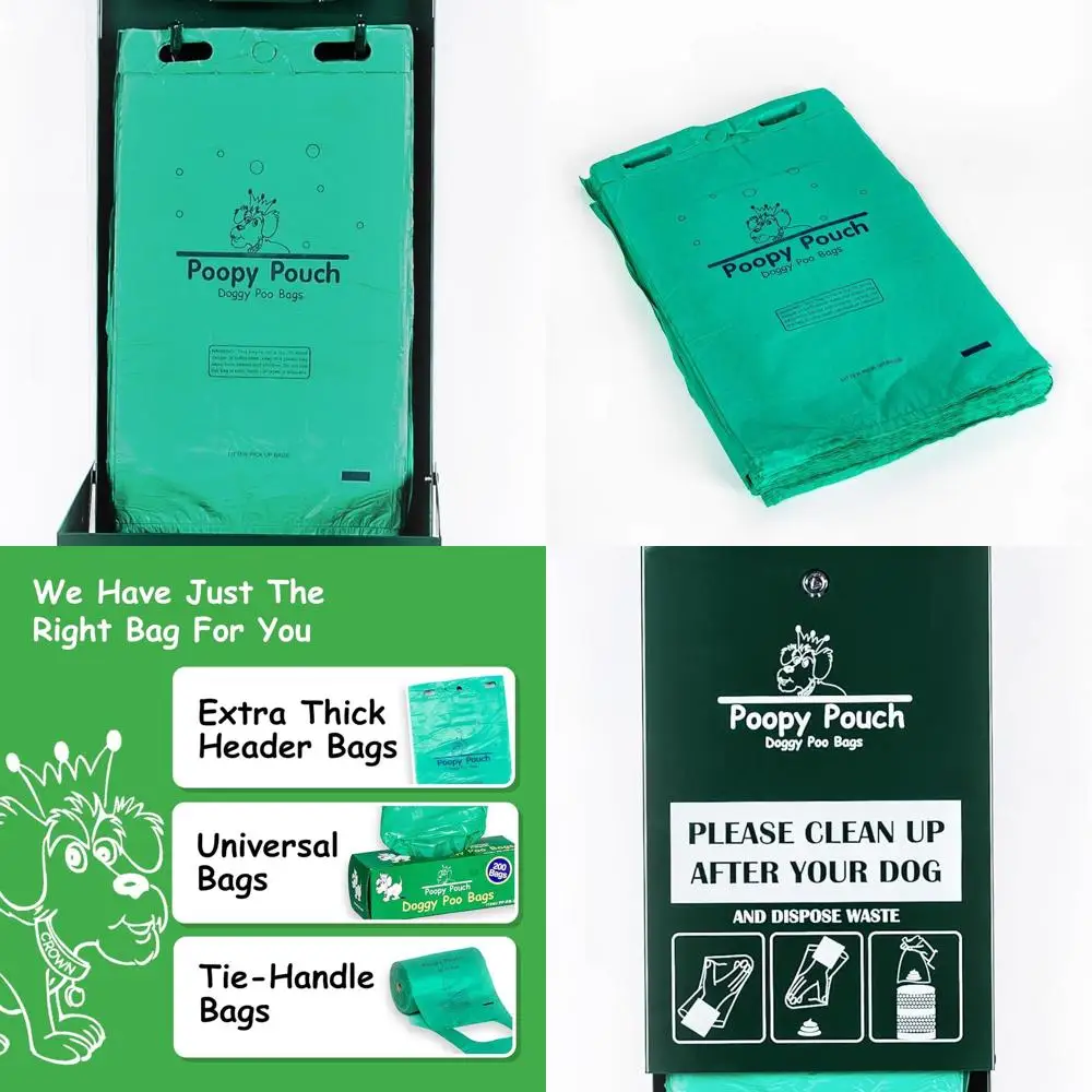 

Пакеты для отходов домашних животных Header — 2,400 шт. подвесных мешков для отходов для собак размером 8 x 13 дюймов — легкий, прочный и непрозрачный дизайн — Single-P