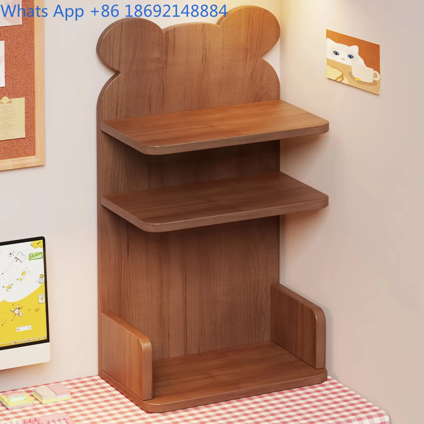 Desktop Bookshelf Multi Tier Vertical Storage Rack for Books and Office Supplies