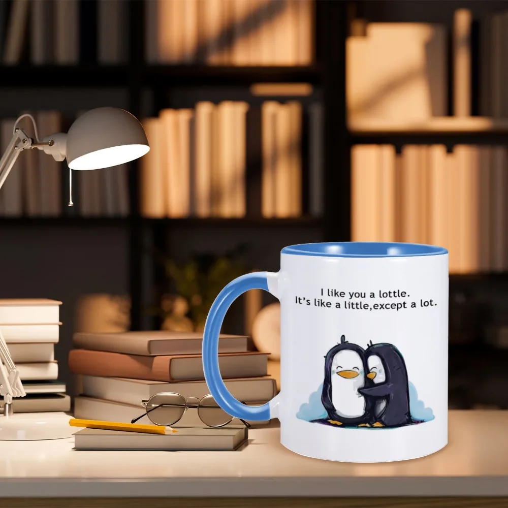 Cute Penguin Mug 11oz Coffee Milk Tea Cup Ceramic Mug Wife Gifts from Husband Anniversary Birthday Cup Drinkware Gifts for Wife