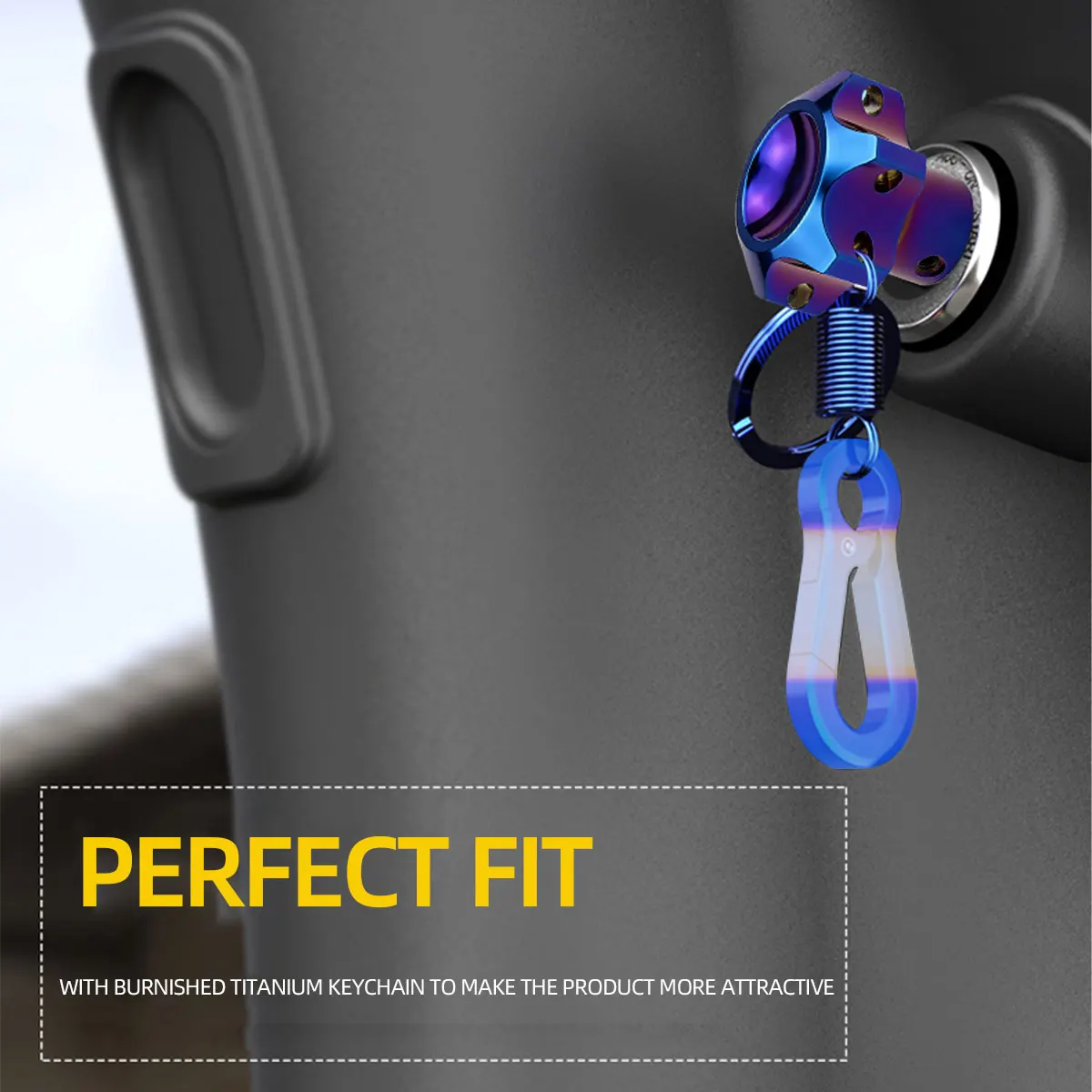Universal Motorcycle Key Head Modified Key Cover CNC Burnt Titanium Key Head Gear Hexagonal Titanium Burnt Key Head Accessories