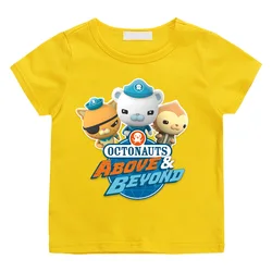 The Octonauts Children's Round Neck T-shirt for Boys Age 3-12 Short Sleeved Casual Summer T-shirt Print Fashionable Little Girls