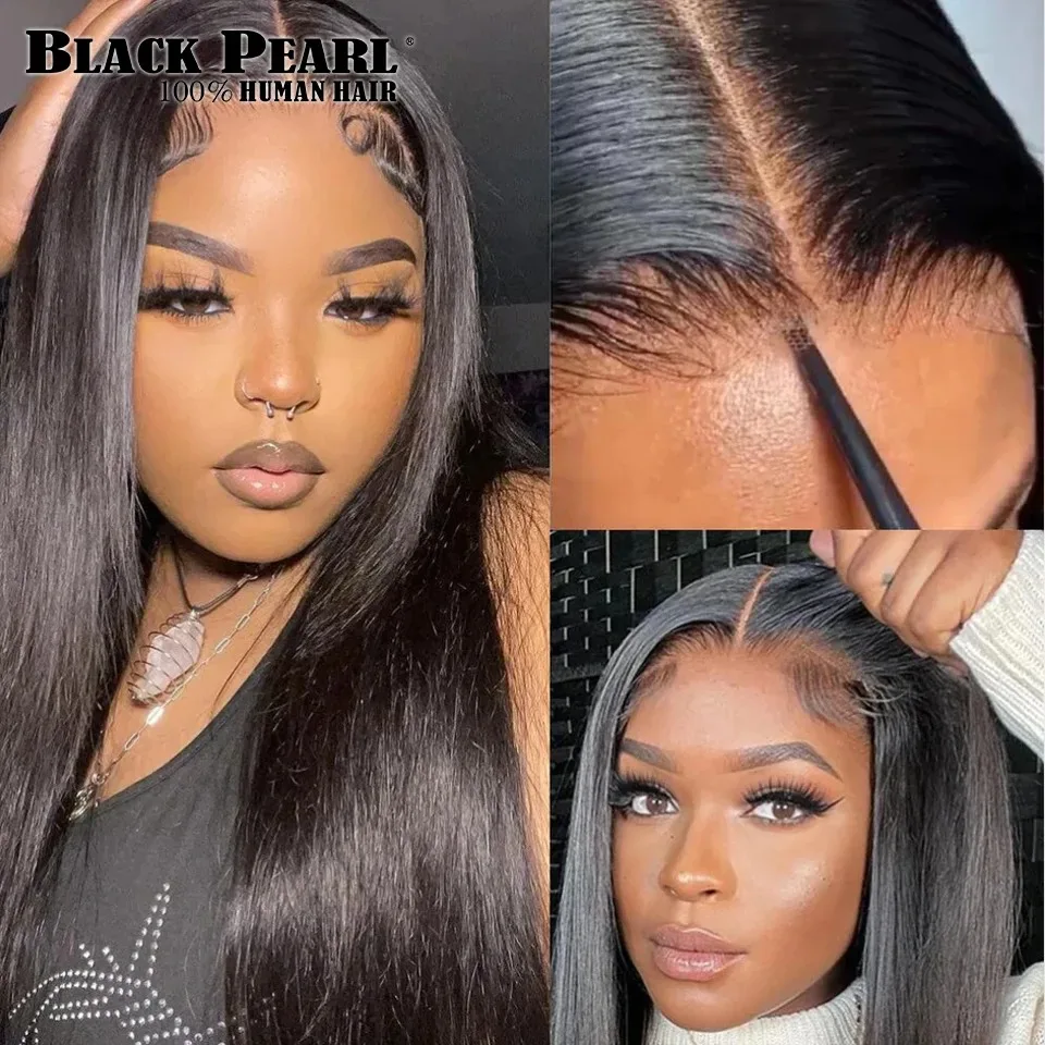 

4x4 Closure Straight Human Hair Wig 32 In Transparent Lace Frontal Wig g Lace Front Human Hair Wigs Straight Human Hair Pre-pluc