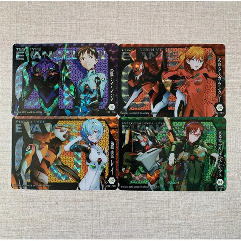 New Century Evangelion Ikari Shinji Ayanami Rei Asuka Langley Soryu Nagisa Kaworu Fold glitter collectible cards holiday gifts