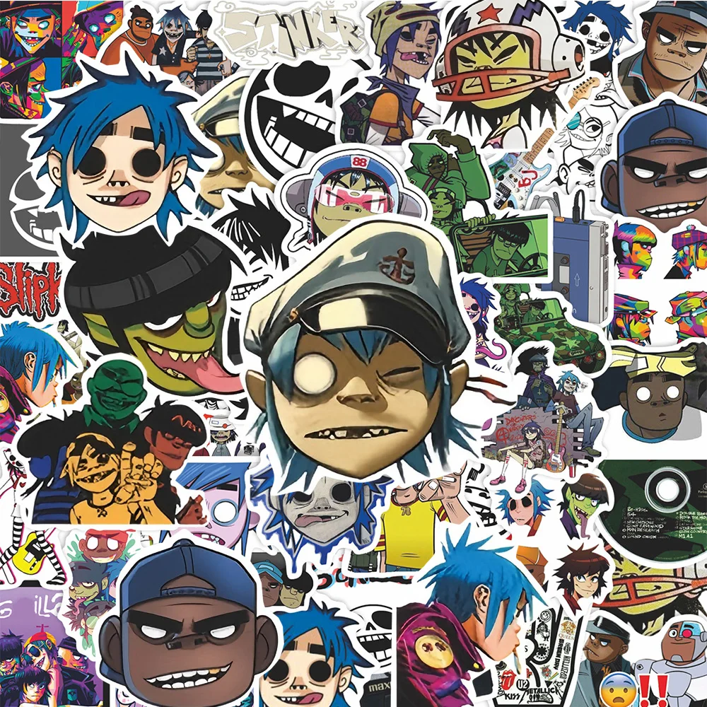 10/30/50 Stück Coole Musik Gorillaz Band Aufkleber Wasserdicht DIY Gitarren-Schreibwaren Handyhülle Graffiti Dekoration Aufkleber Spielzeug Geschenke
