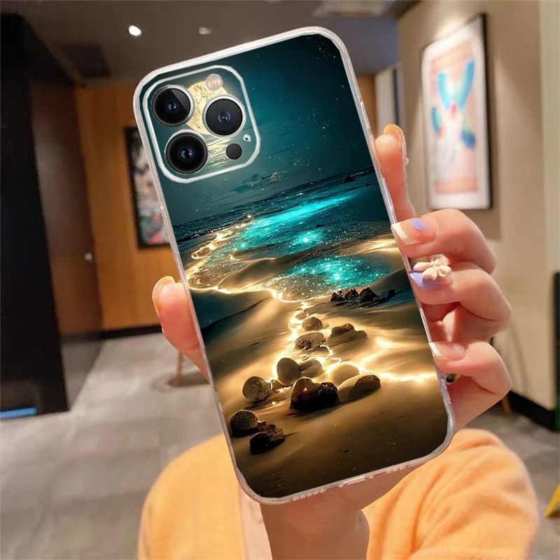 حافظة هاتف لهاتف آيفون 17ProMax Air 16 15 14 13 Pro Max 15 16 Pro 15Plus منظر طبيعي جميل #1