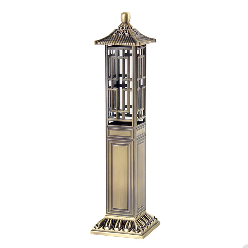 Chinese Style Pavilion Vertical Incense Burner Home Indoor Creative Zen Sandalwood 21cm Line Incense Holder Fragrance Ornaments