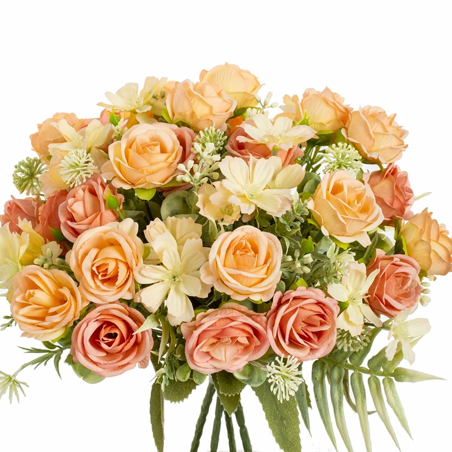 

Artificial Flowers Roses Embroidered Balls Wedding Wreath Home Room Festival Decor Bridal Bouquets Outdoor Yard Garden DIY Gifts