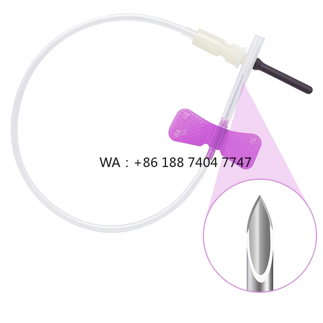 Cheap High Quality Disposable Butterfly Blod Collection Needle 21G Safety Needle for Animals Made in Henan
