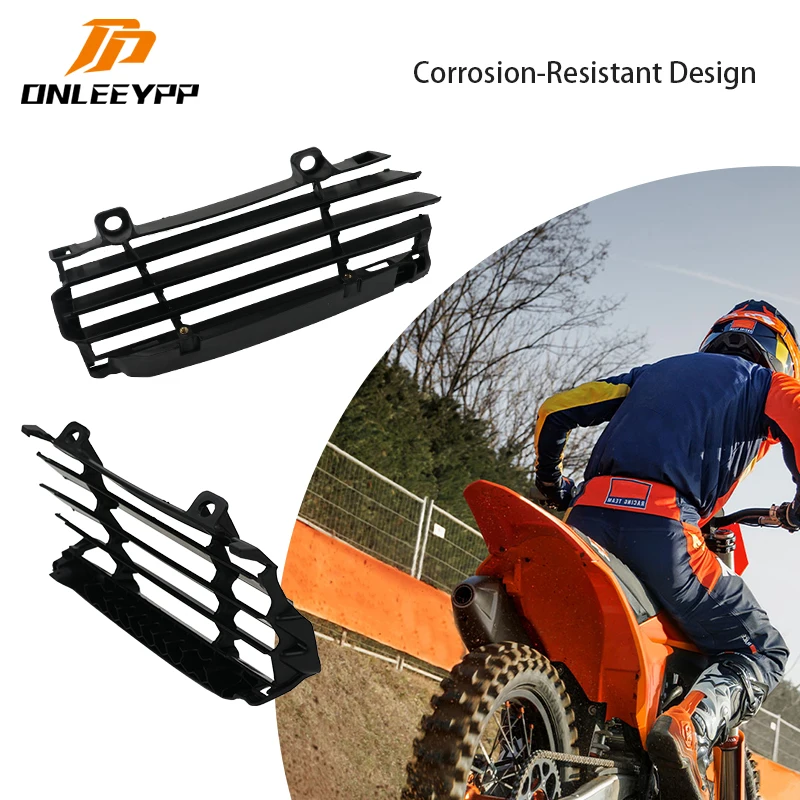 

ONLEEYPP Motorcycle Parts Black Radiator Cooler Cooling Guard Grill Cover Protector For KT250 2023 K23 Dirt Pit Bike Off Road