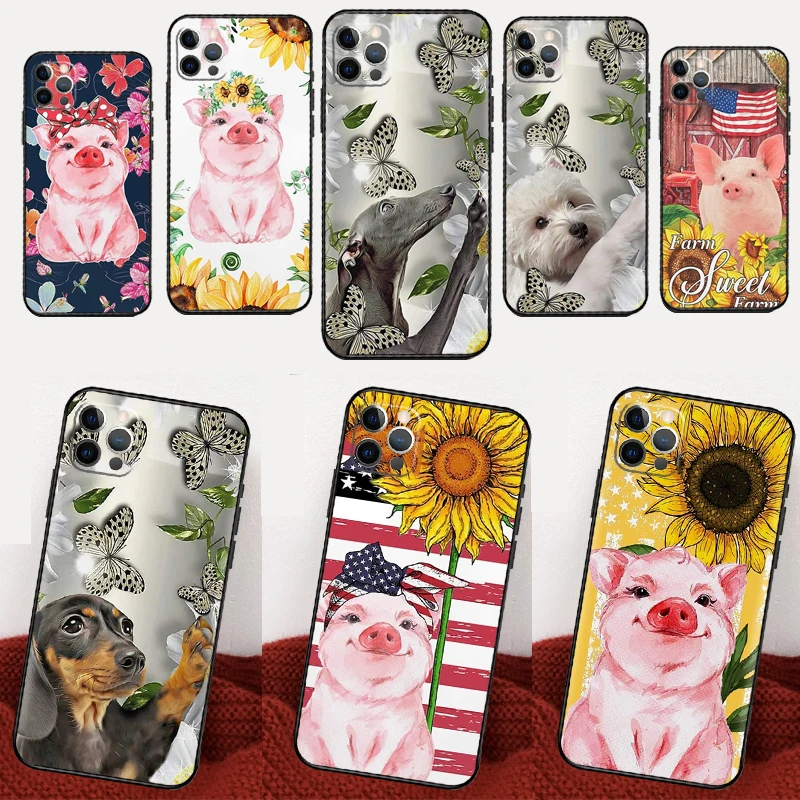 Westie Cockapoo  Daisy Pig Flower For Samsung Galaxy A56 A36 A26 A16 A17 A37 A57 A53 A33 A13 A34 A54 A15 A55 A12 A32 A52 Case
