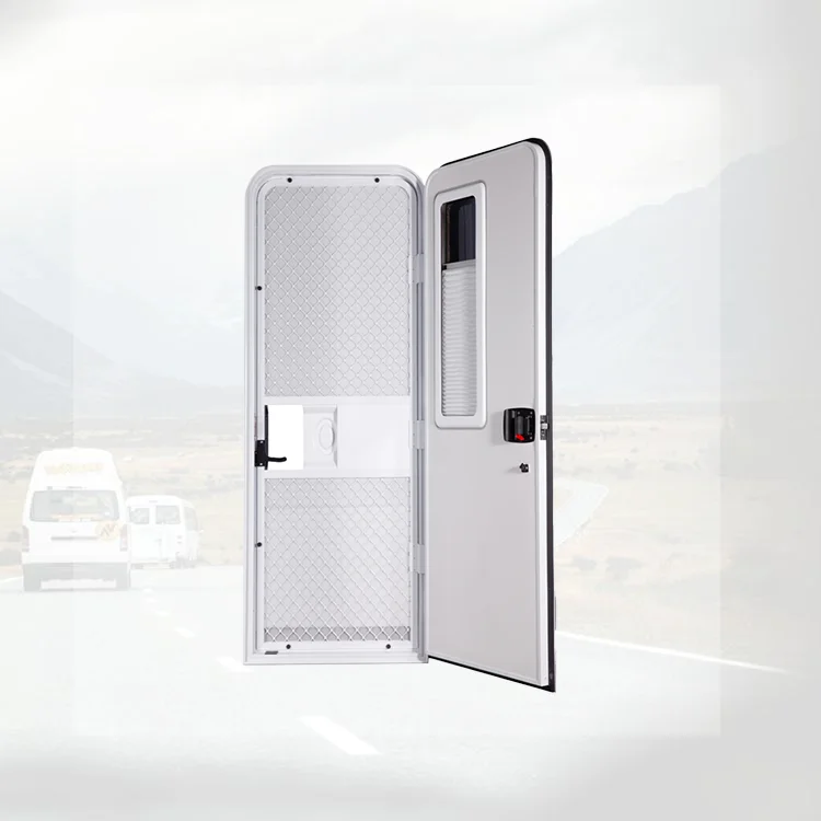 

New Design 622X1822mm White Square Shape American Entry Door Acrylic Glass Camping Accessories RV Door
