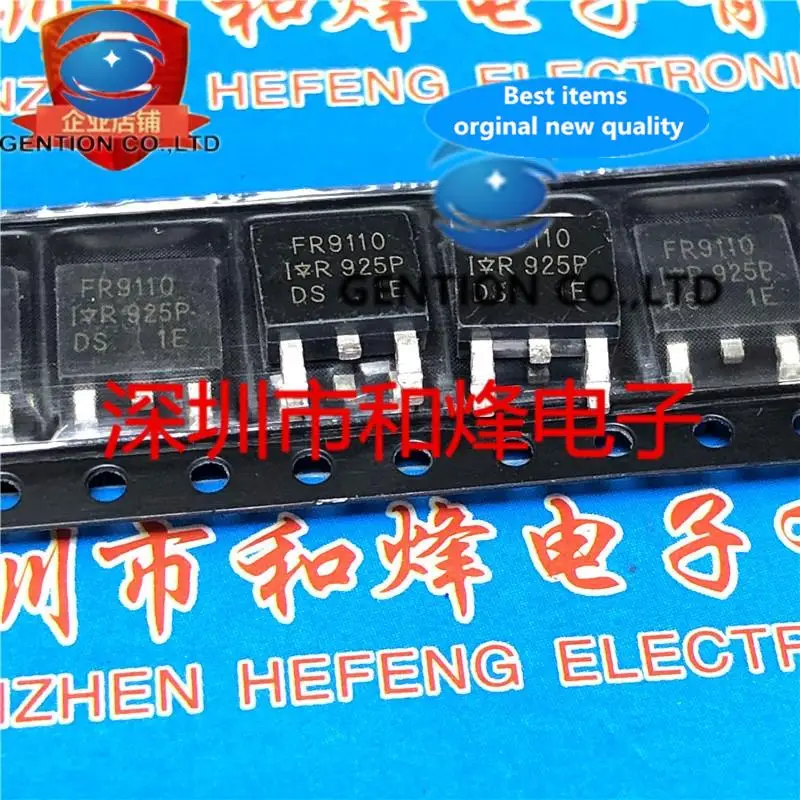 10 PZ FR9110 IRFR9110 TO-252 100 V 3.1 A in presa 100% nuovo e originale