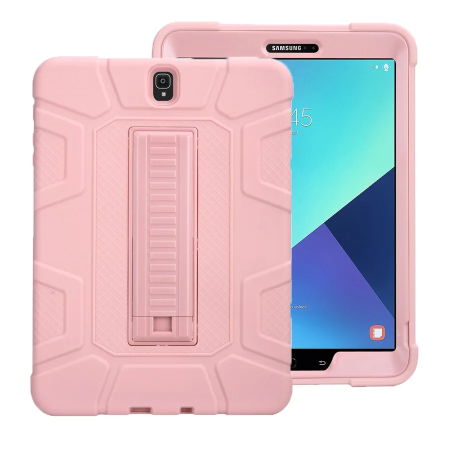 

New Silicon Shockproof Armor Case for Samsung Galaxy Tab S3 9.7 inch T820 T825 Stand cover for Samsung Tab S3 9.7 Case +Film+Pen