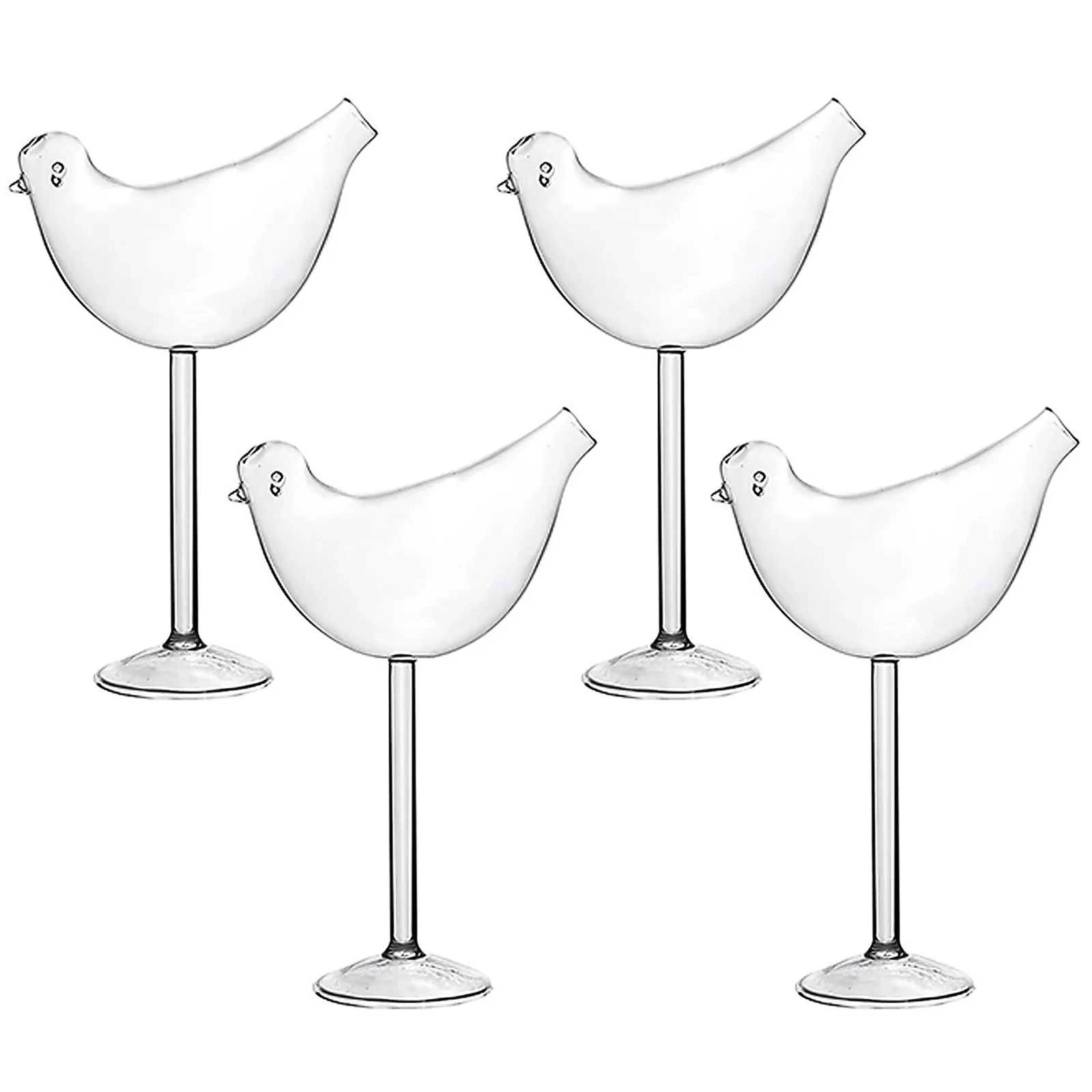 4Pcs Creative Birds Cocktail Glass Unique Clear Crystal Glasses Lovely Birds Drinking Bottle for Champagne/Mixed Drinks/Liquor view 6
