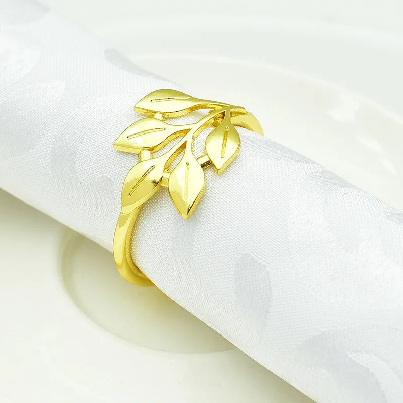 3/6PCS Leaf Napkin Rings - Elegant Table Decor for Wedding, Dinner Party, Family Gathering & Holiday Table Setting