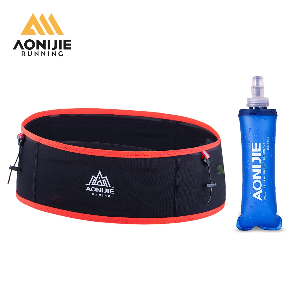 AONIJIE W938S Running Hydration Belt with 250ml Soft Flask for Women/Men Moisture Wicking Storage Belt for 6.8in Mobile Phone