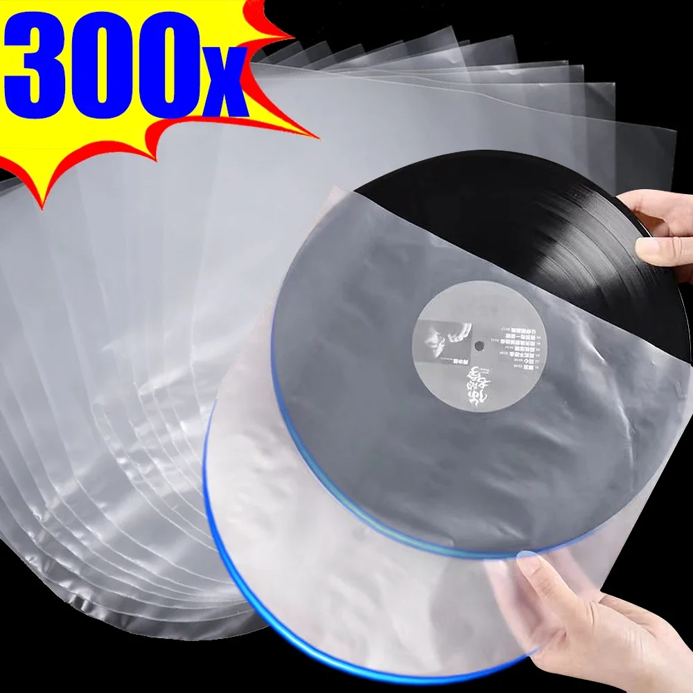 

500/10Pcs Record Protecter Anti-Static Record Sleeves Outer Inner Plastic Clear Cover Container Transparent Packaging Dust Bags