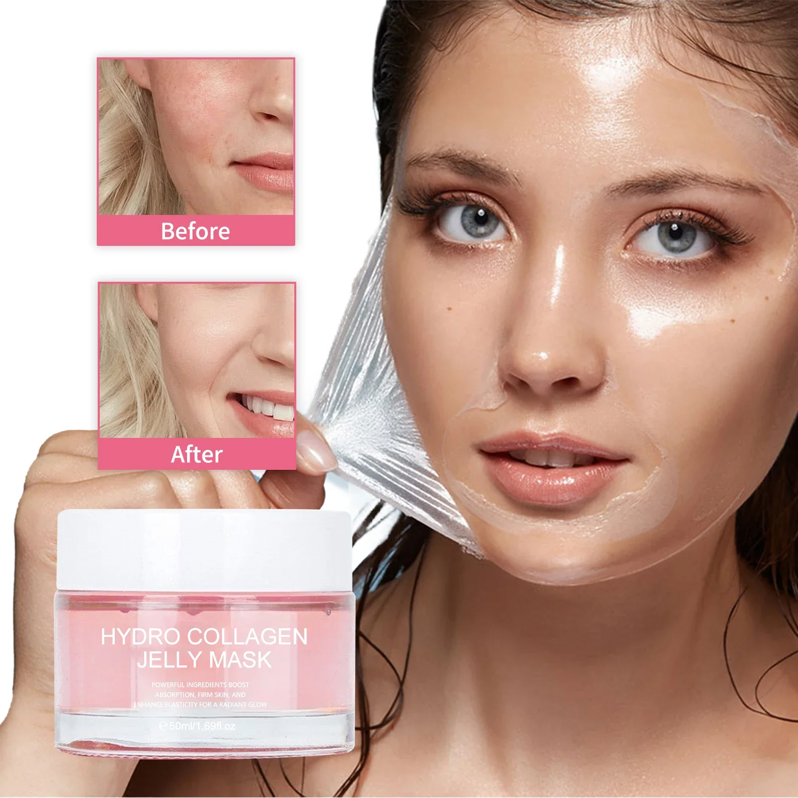 Collagen Face Mask Anti WrinklePeel-Off Facial Mask Korean Night Mask For Deep Hydration Skin Care Repair Korean Cosmetics