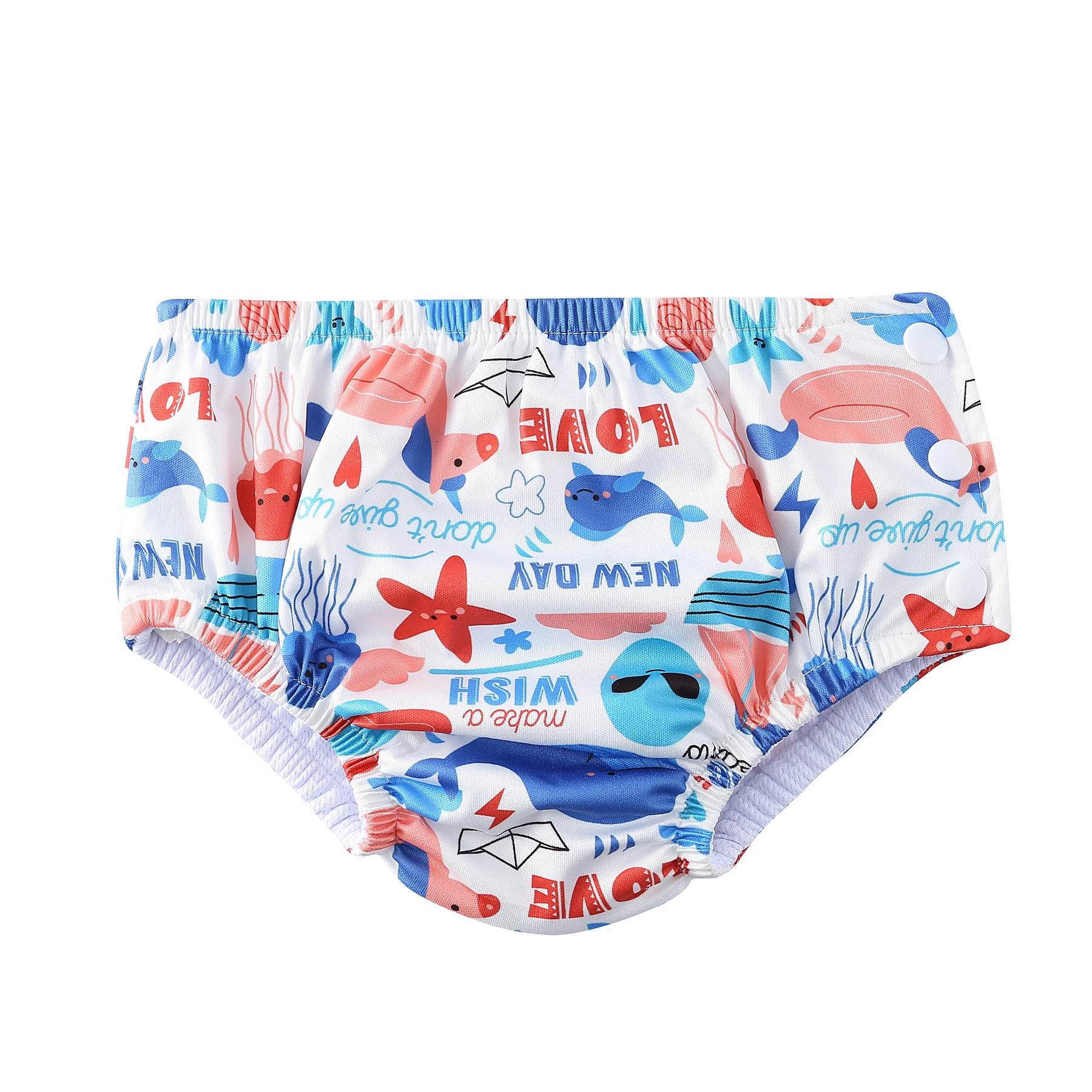 [BABYLAND] Baby Swimming Diapers Waterproof Cloth Nappy Swimwear for Kids Pool Swimming Pants Summer Fit For 0-2 Years Gril Boy