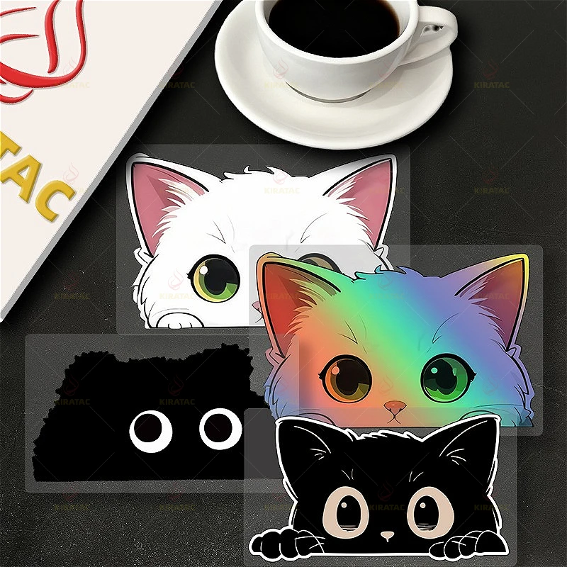 

1pc Cute Cat Motorcycle Sticker Waterproof for Motorcycle Fairing Tailbox Car Trunk Door Scooters Body Universal Vinyl Decals
