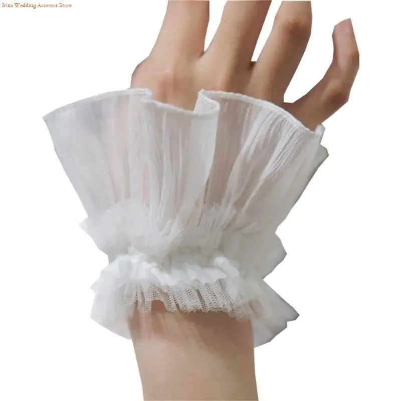 

G92D False Lace Cuffs Sweater Decorative Wristband Hoodie Flared Sleeves Detachable