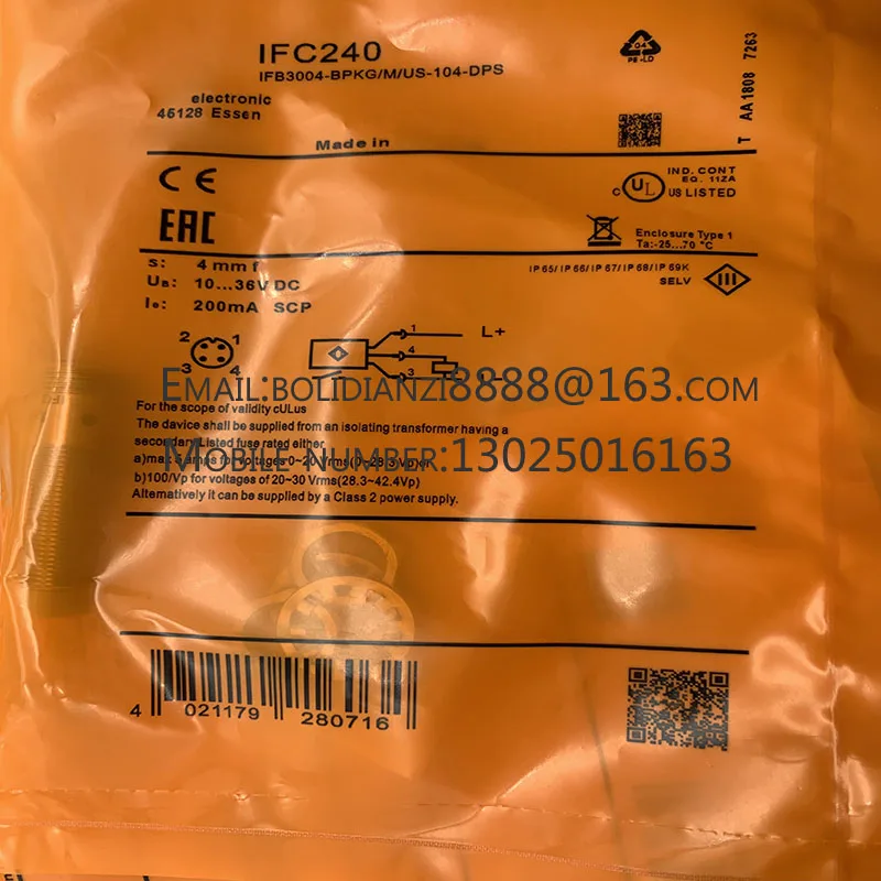 

The brand-new original sensor IFC200 IFC201 IFC202 IFC203 IFC208 One year warranty in stock