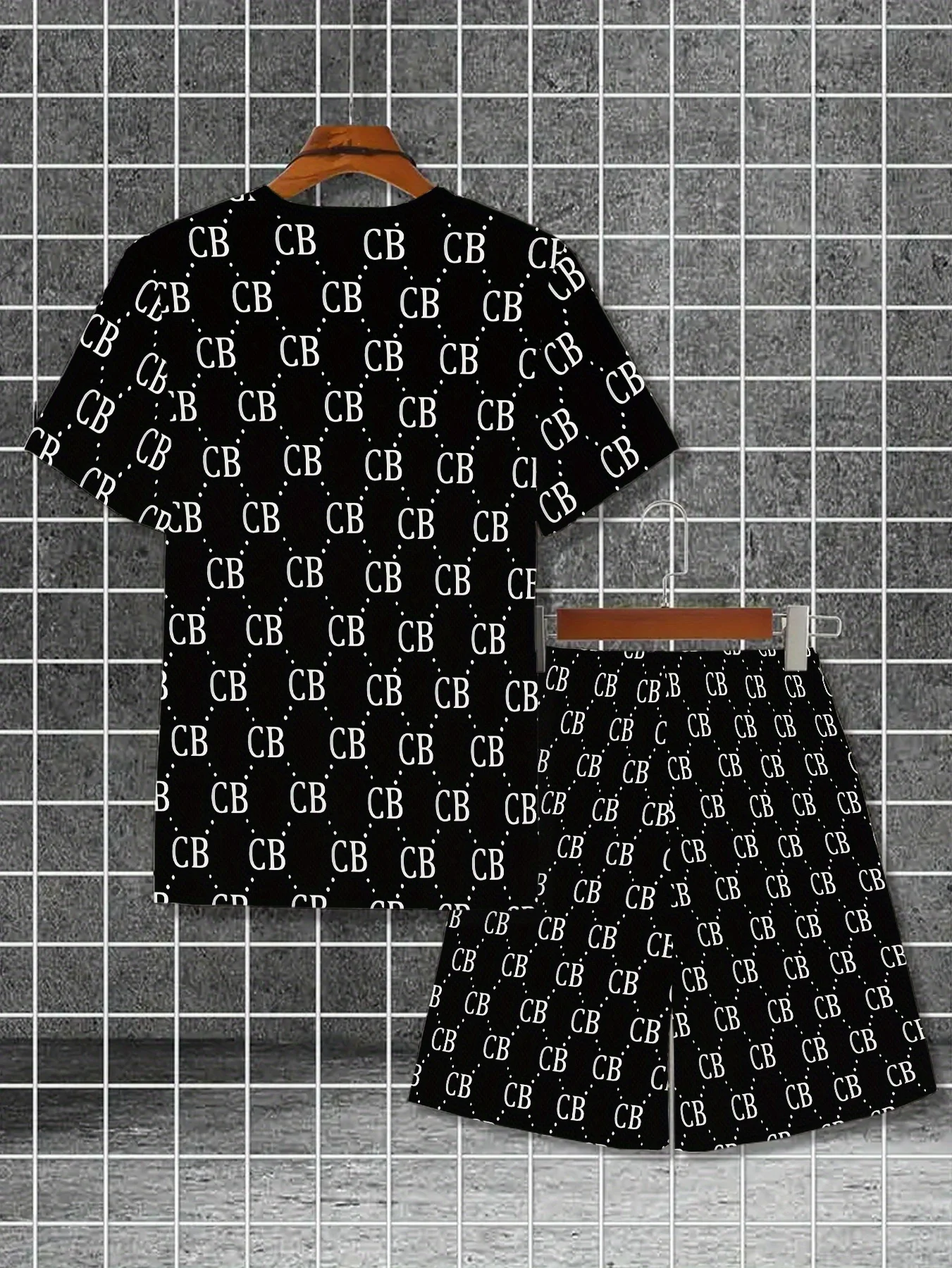 

Новинка 2025, мужская футболка с короткими рукавами и принтом, комплект с шортами, повседневный спортивный комплект уличной летней мужской одежды из двух предметов с 3D принтом