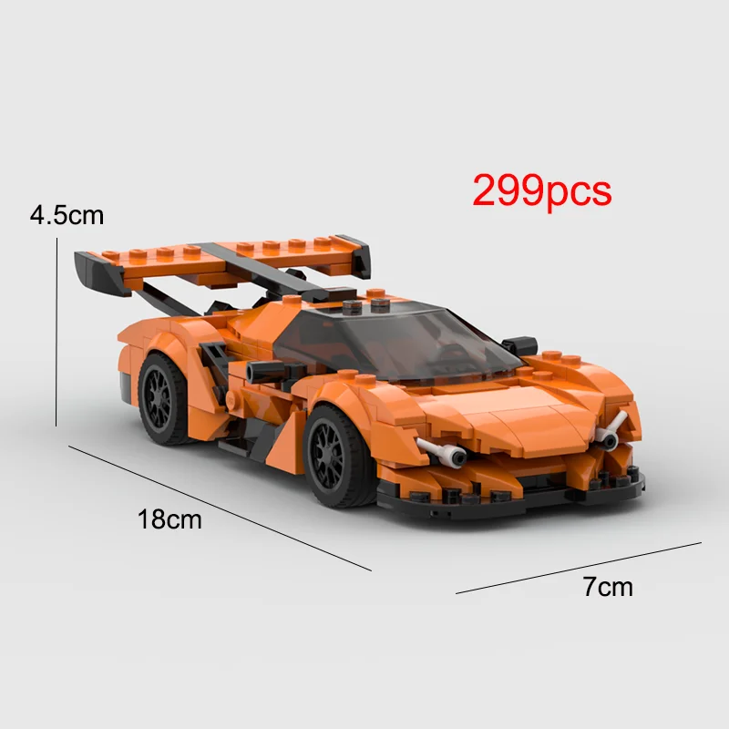 MOC-78010 299pcs Apollo IE /EVO racing sports car Vehicle Speed Champion Racer Building Blocks Brick Creative Garage Toys