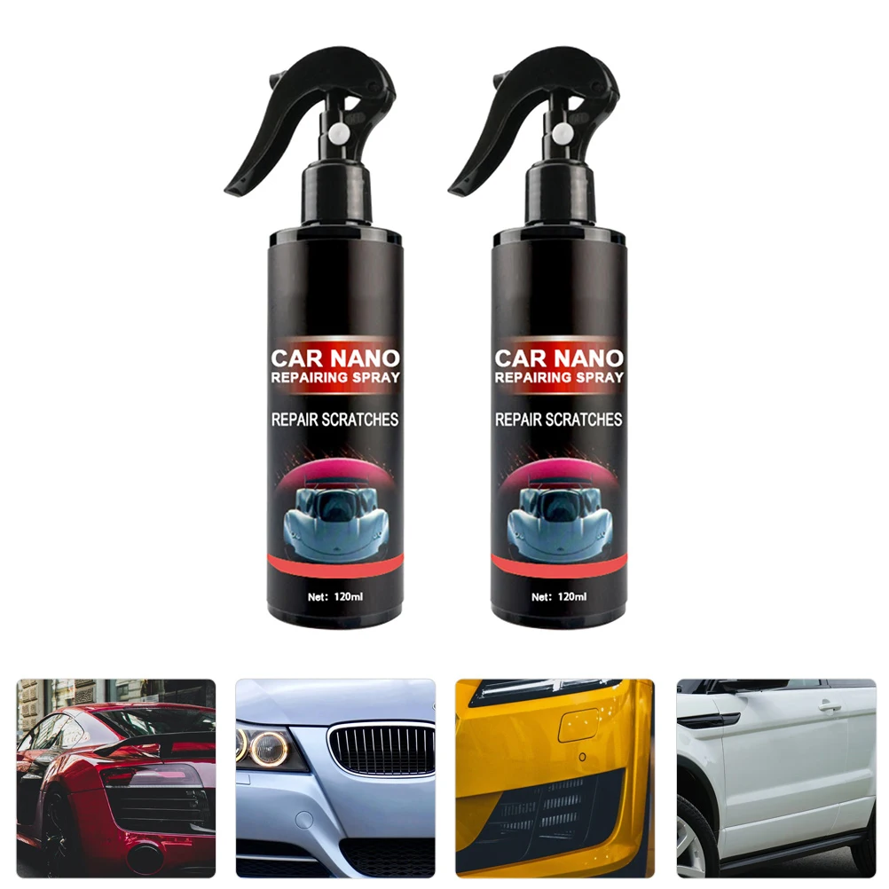 

2pcs Nano Repair Spray 120ml Car Scratch Remover Polish Wax Liquid Coating Restoring Tool Dust Proof Cleaning Agent