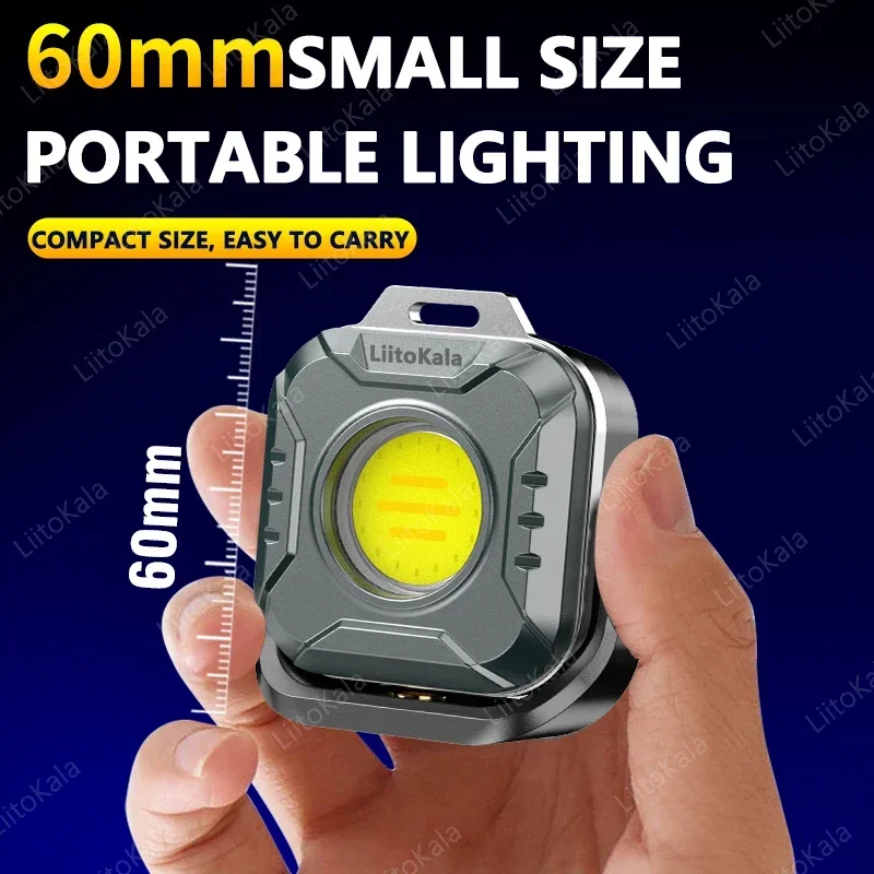LiitoKala LF-986 acampamento ao ar livre mini luz de trabalho portátil COB LED contas 500LM 5.7W tipo-c carregamento