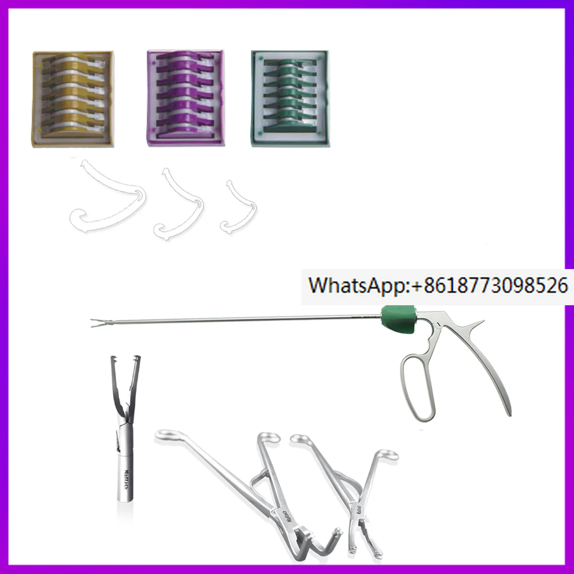 

Disposable tissue closure clip, absorbable ligation clip, biological clip, plastic clip, endoscopic clamp