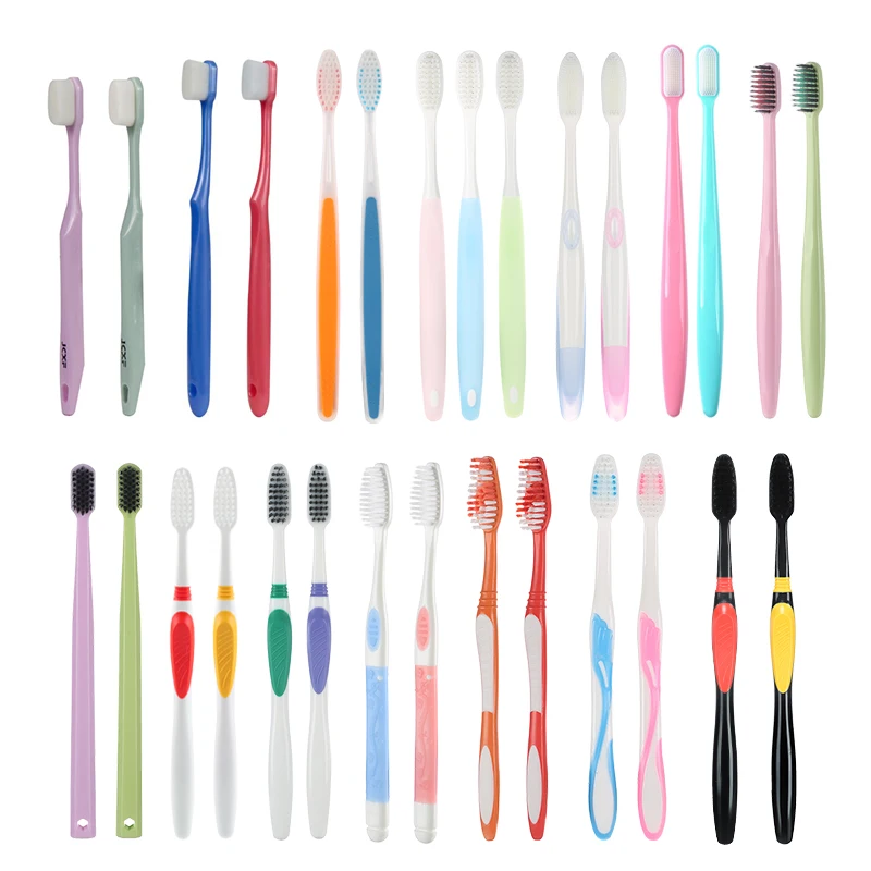 Embalaje independiente de 10/30/50 Uds., caja ciega para cepillo de dientes, entrega aleatoria de cerdas duras y suaves, cuidado bucal para el hogar