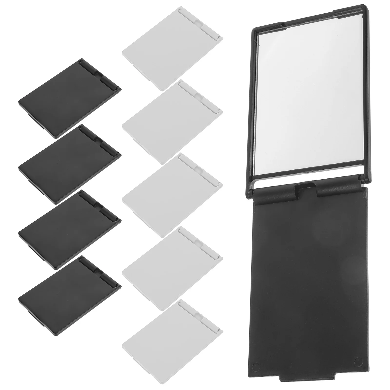 10 قطع مرآة مكياج صغيرة مستطيلة قابلة للطي، مرآة صغيرة محمولة للسفر لمحفظة النساء، مرايا يدوية صغيرة