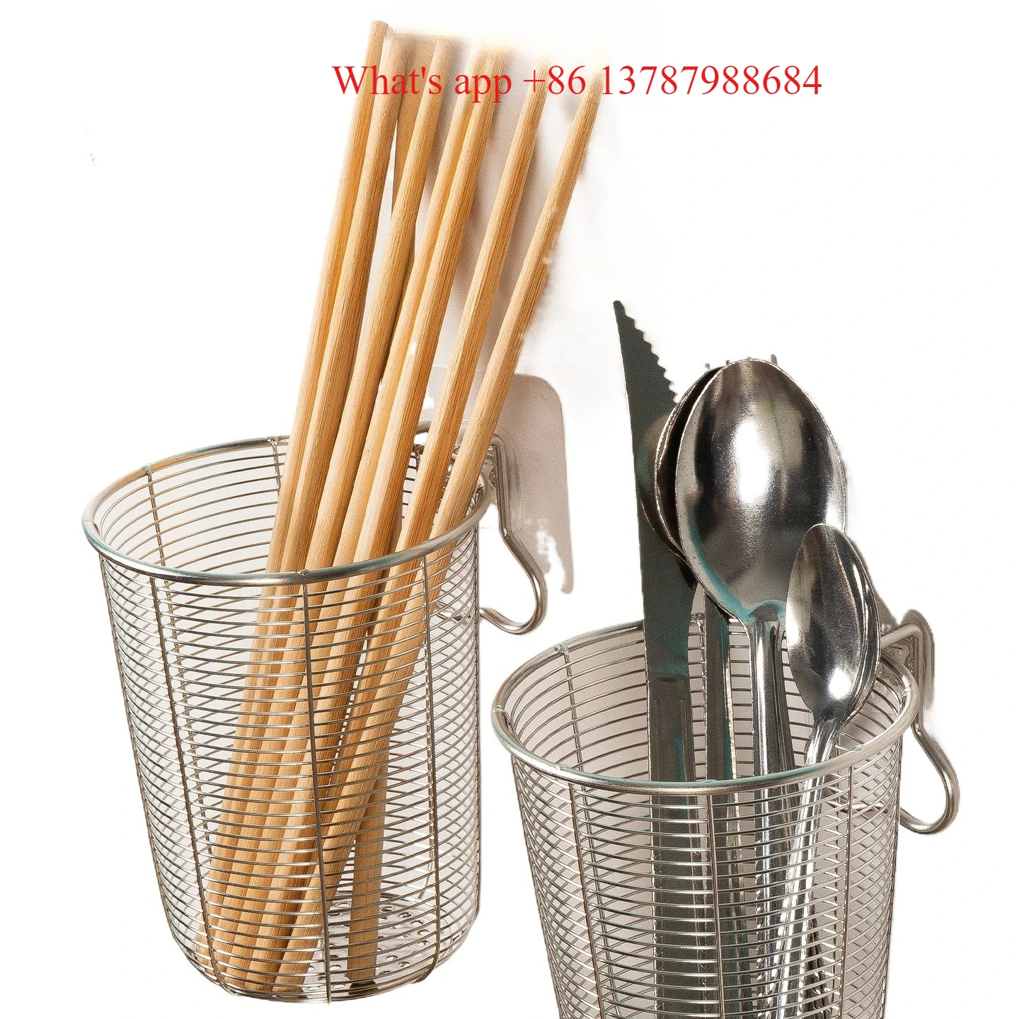 304 Stainless Steel Chopstick Holder Dishwasher Specific Chopstick Basket Can Be Hung, Basket Wall Mounted Chopstick Bucket