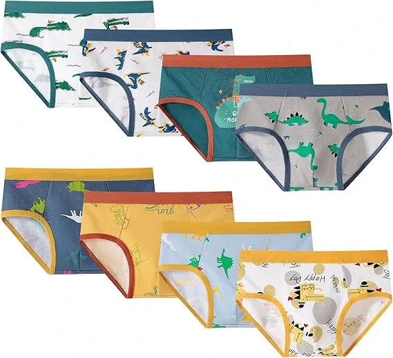 8 Pcs/Lot Children Underwear Toddler Boys Car Cartoon Comfortable Briefs Baby Kids Cotton Triangle Underpants for Boy 3-10 Years