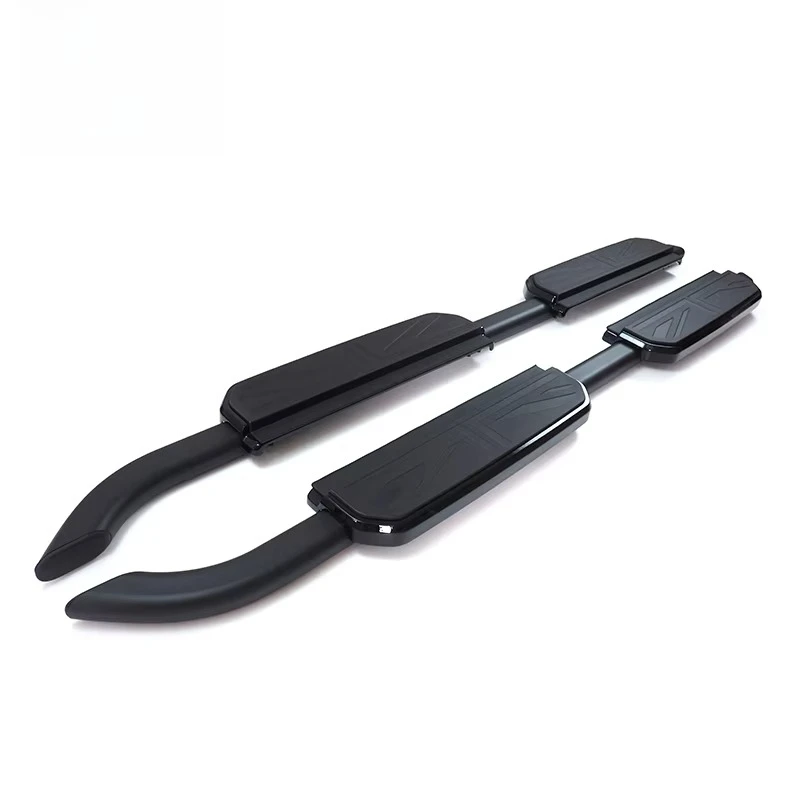 Black Fixed Step Side Pedal Running Board Footstep Bar for Rover Defender L663  W/national  Logo