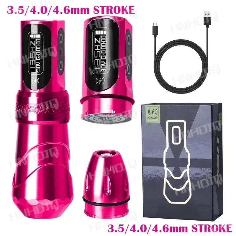 FK Iron Flux Max New Style Popular Professional Wireless Rotary Tatoo Machine Pen 3.5mm,4.0mm,4.6mm Stroke Art Home