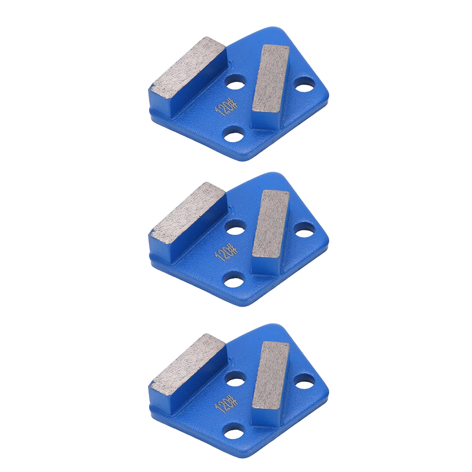 3 stuks diamantslijpschoenen trapezium betonnen vloer aggreesive snijden 2 lange tanden blauw 120 #