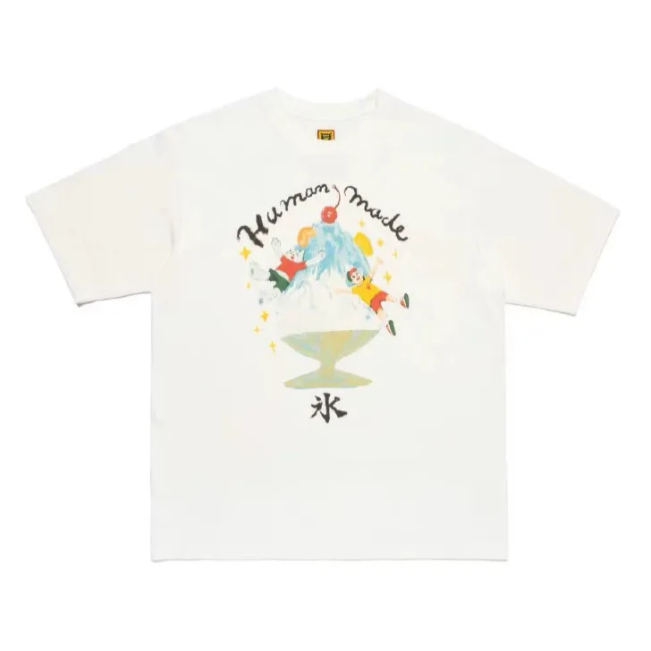 Human Made KEIKO SOOTOME Art T-Shirt, Slub Cotton Casual Tee for Men Women Couple