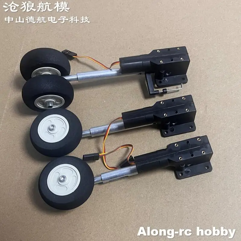 RC Models Part 120mm Retractable Landing Gear with EVA Wheels for 2-3.5kg RC Hobby Plane Airplane Aircraft DIY RC Plane Fighter