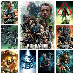 Sci Fi Movie Predator Diamond Painting Full Drills Cross Stitch Arnold Character Photo Mosaic Kits Handwork Wall Art Decor