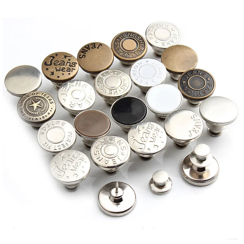 Hot Sale Snap Fastener Metal Pants Buttons for Clothing Jeans Perfect Fit Adjust Pin Button Self Increase Reduce Waist