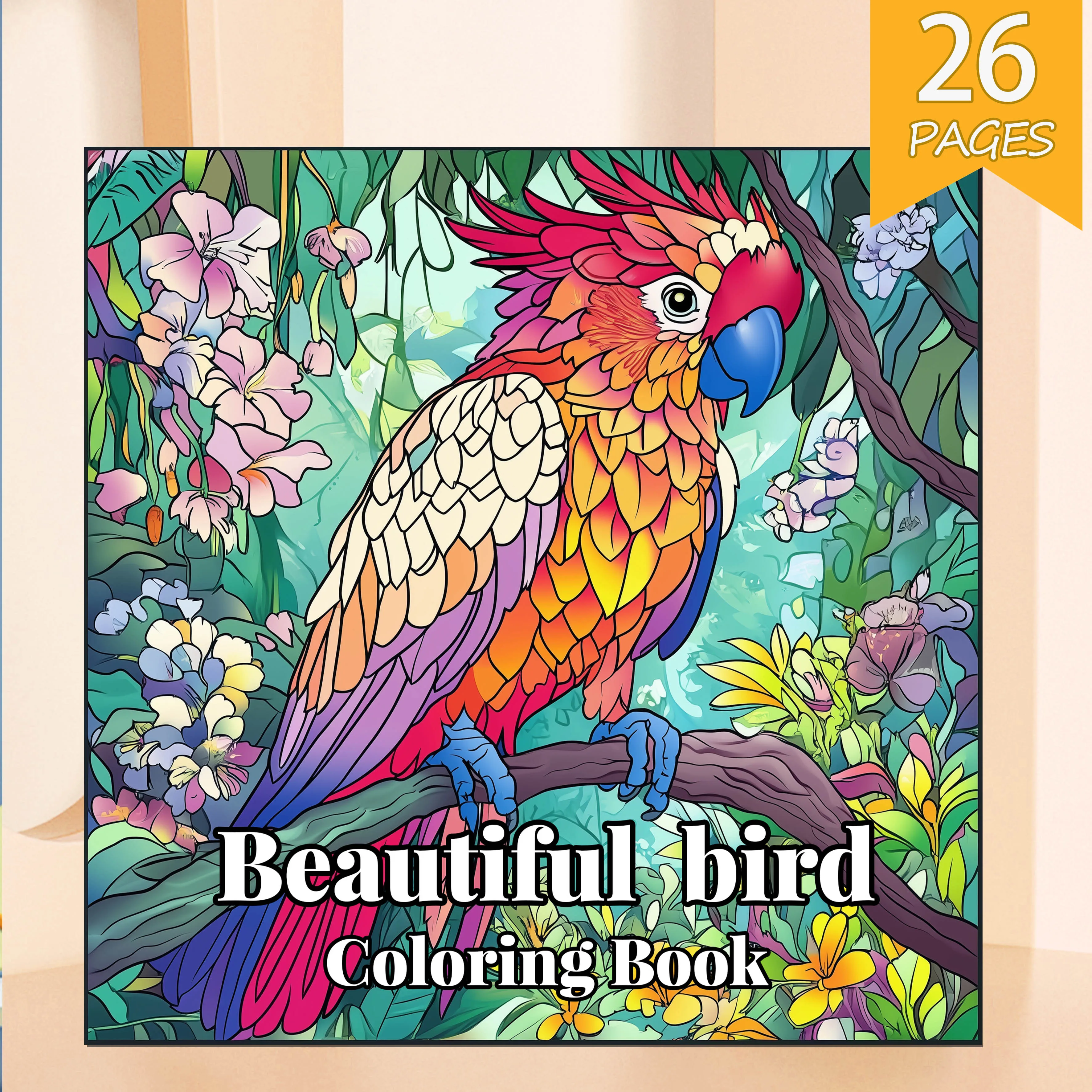 Beautiful Bird Coloring Book For Adults And Teens Featuring 26 Pages Cozy Graffiti Painting Drawing For Relaxation Gift