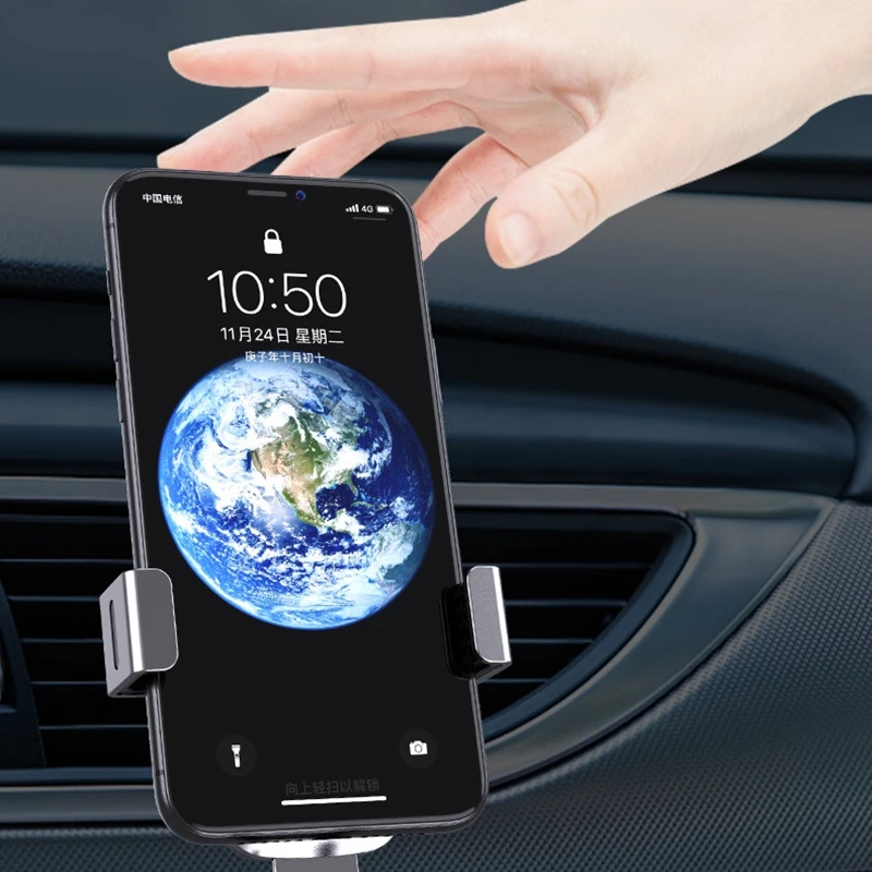 환기구 거치대 휴대폰 거치대, 조절 가능한 브래킷, 4-7 인치 스마트폰용 차량