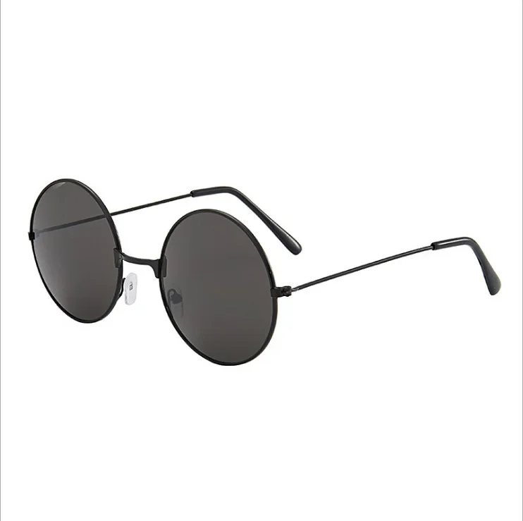 

Retro Round Sunglasses Men Brand Designer Sun Glasses Women Alloy Metal Frame Black Lens Eyewear Driving UV400 Glsses