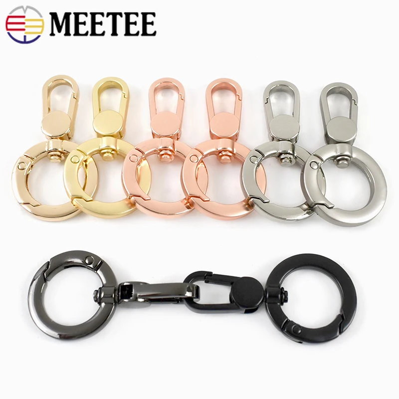 

5/10/20P 17mm Metal Buckles for Keychain Sewing O Ring Swivel Lobster Clasp Bag Strap Carabiner Clip Buckle Hardware Accessories