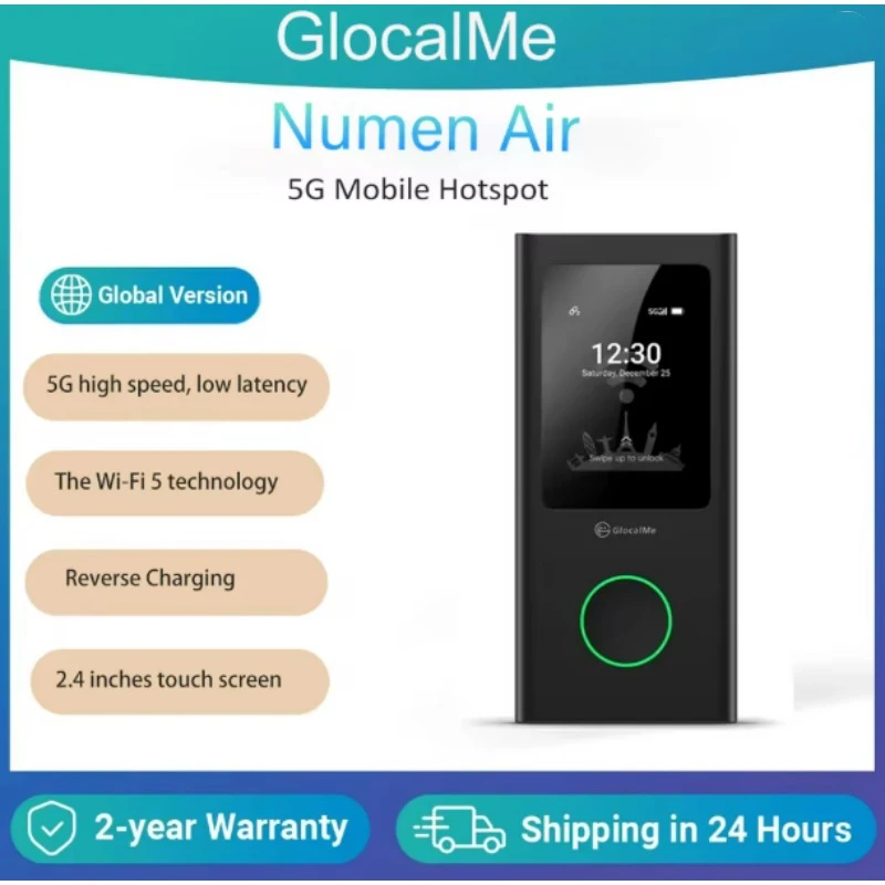 GlocalMe U50 Numen Air 5G Global Cloudsim Router High Speed Portable Router WiFi Hotspot Business Travel Network Data