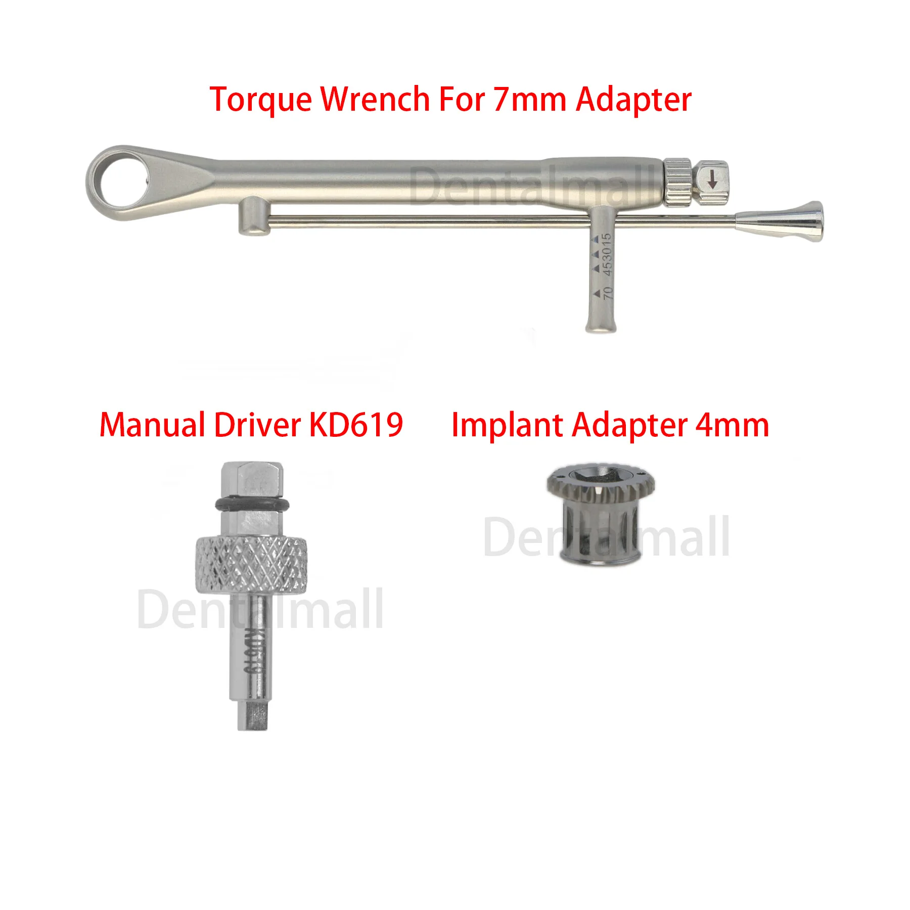 

Implant Screwdriver Manual Driver Compatible Abutment Adapter 4mm for 7mm Torque Wrench